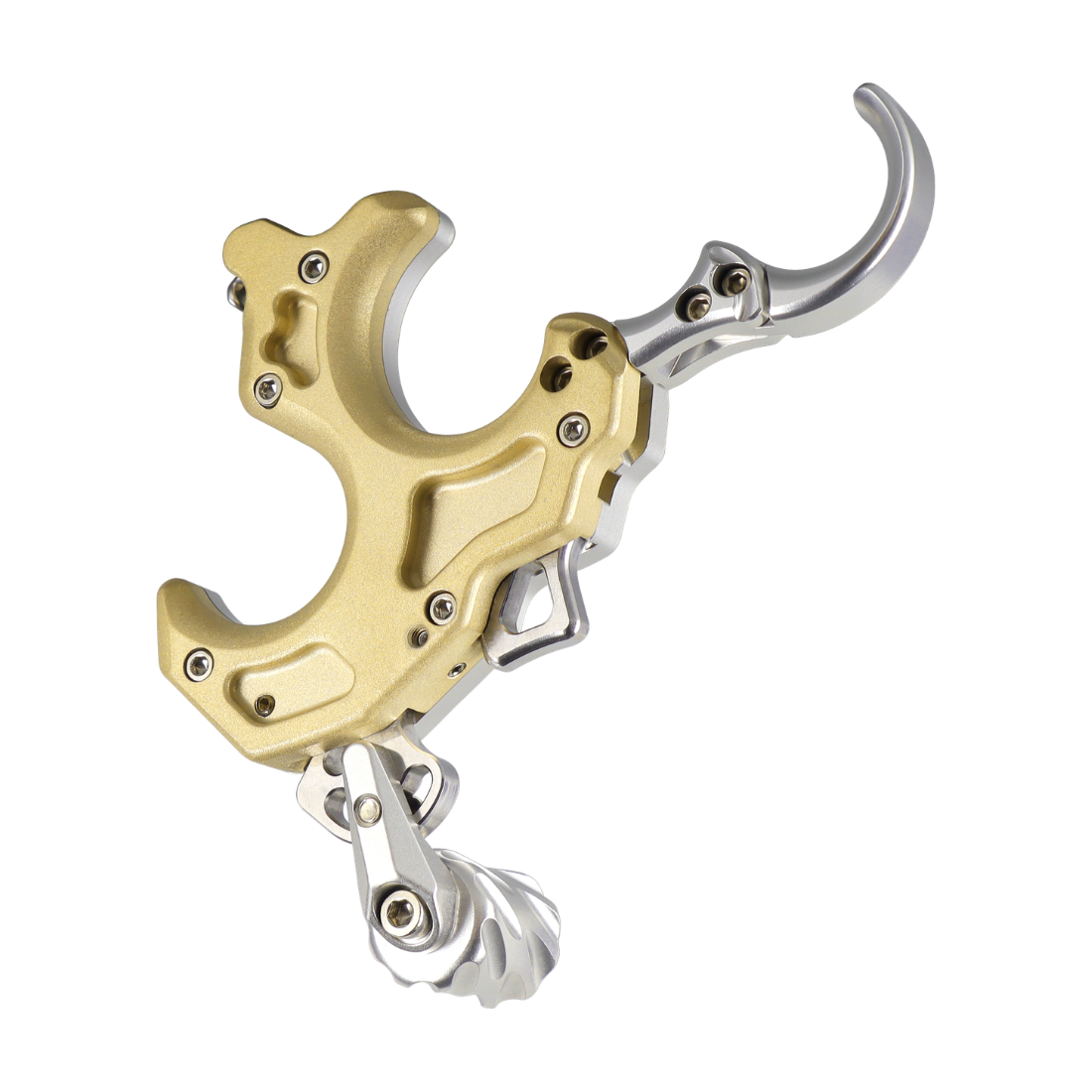 kayak, claw, metallic, gold, hook