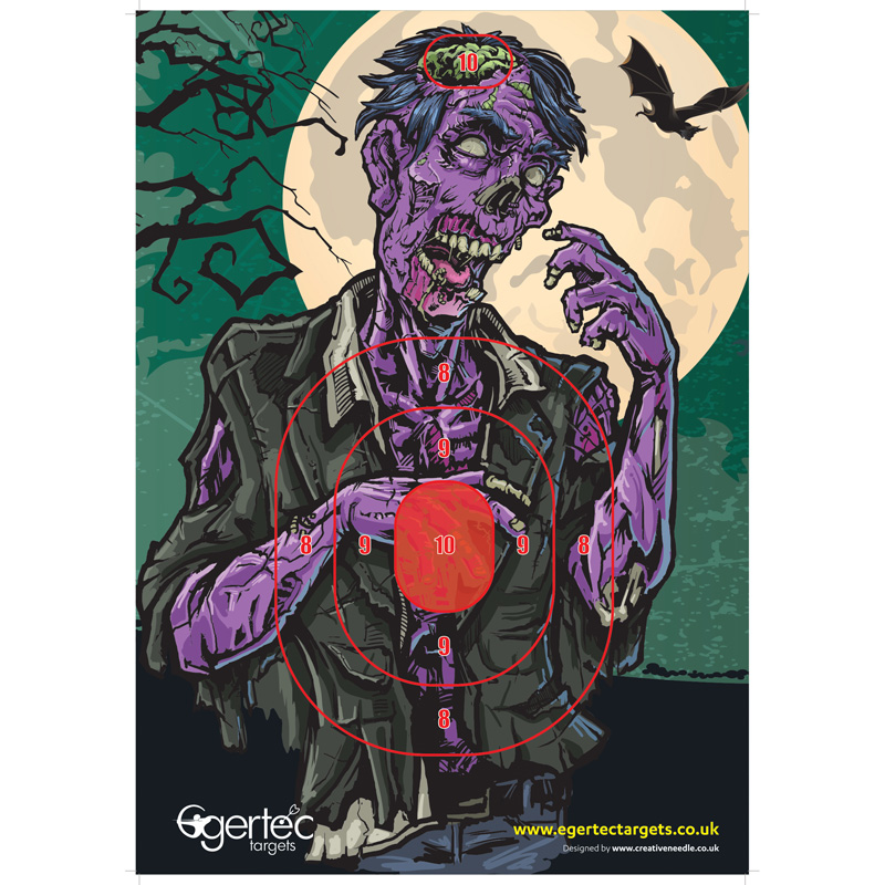 Egertec Halloween target face Zombie