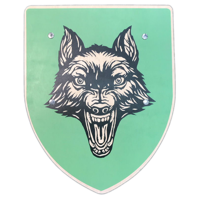 Holzkonig Schild met Wolf