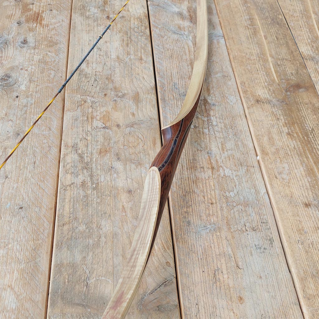 boog, bogen, recurve, hout, lontens