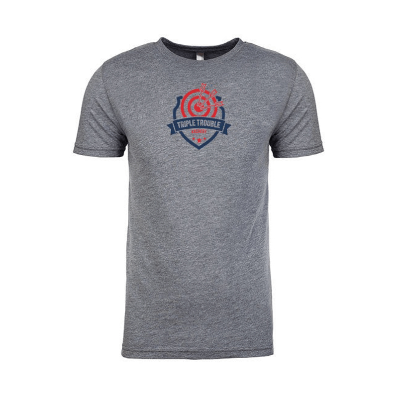 Triple Trouble Shield Tee - Grey