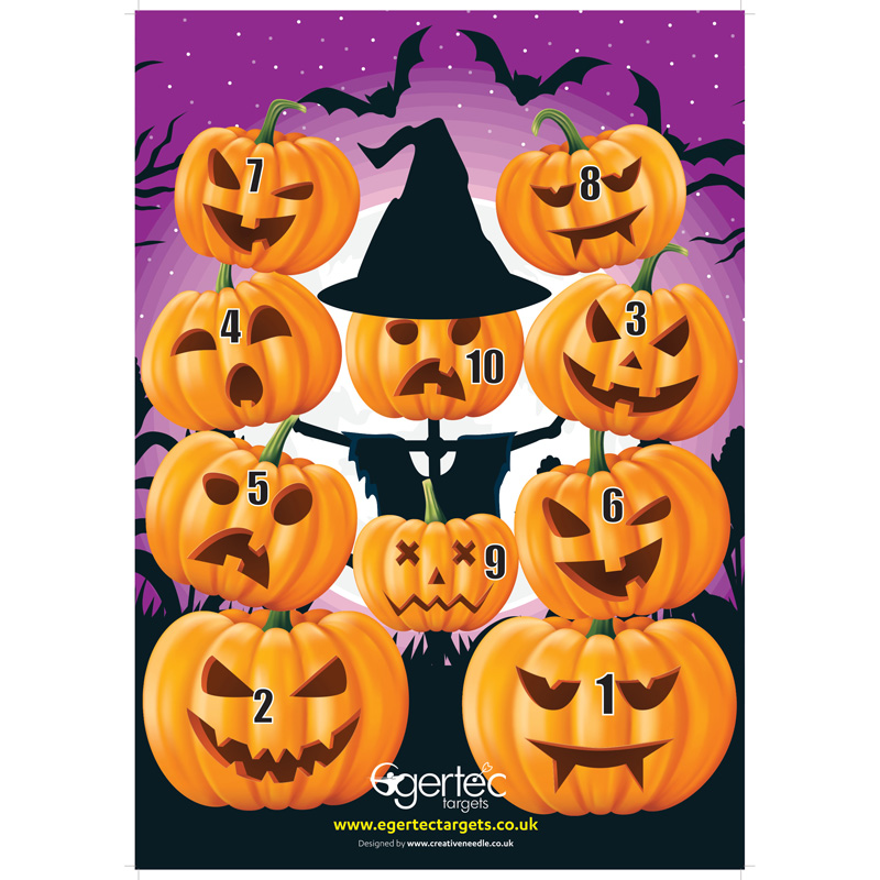 Egertec Halloween target face Pumpkins