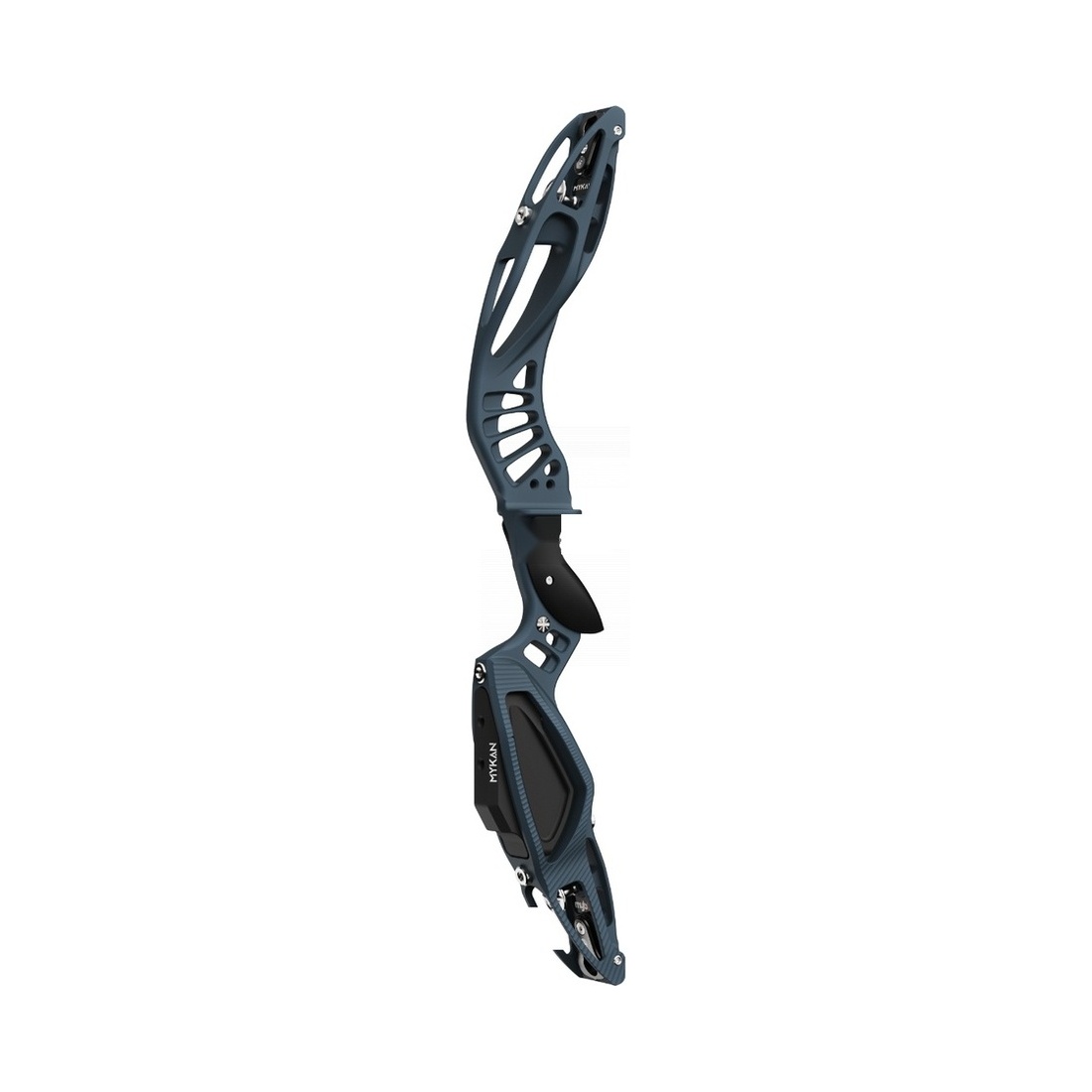 korte boog, pijlboog, compound boog, aluminium frame, grijs/blauw