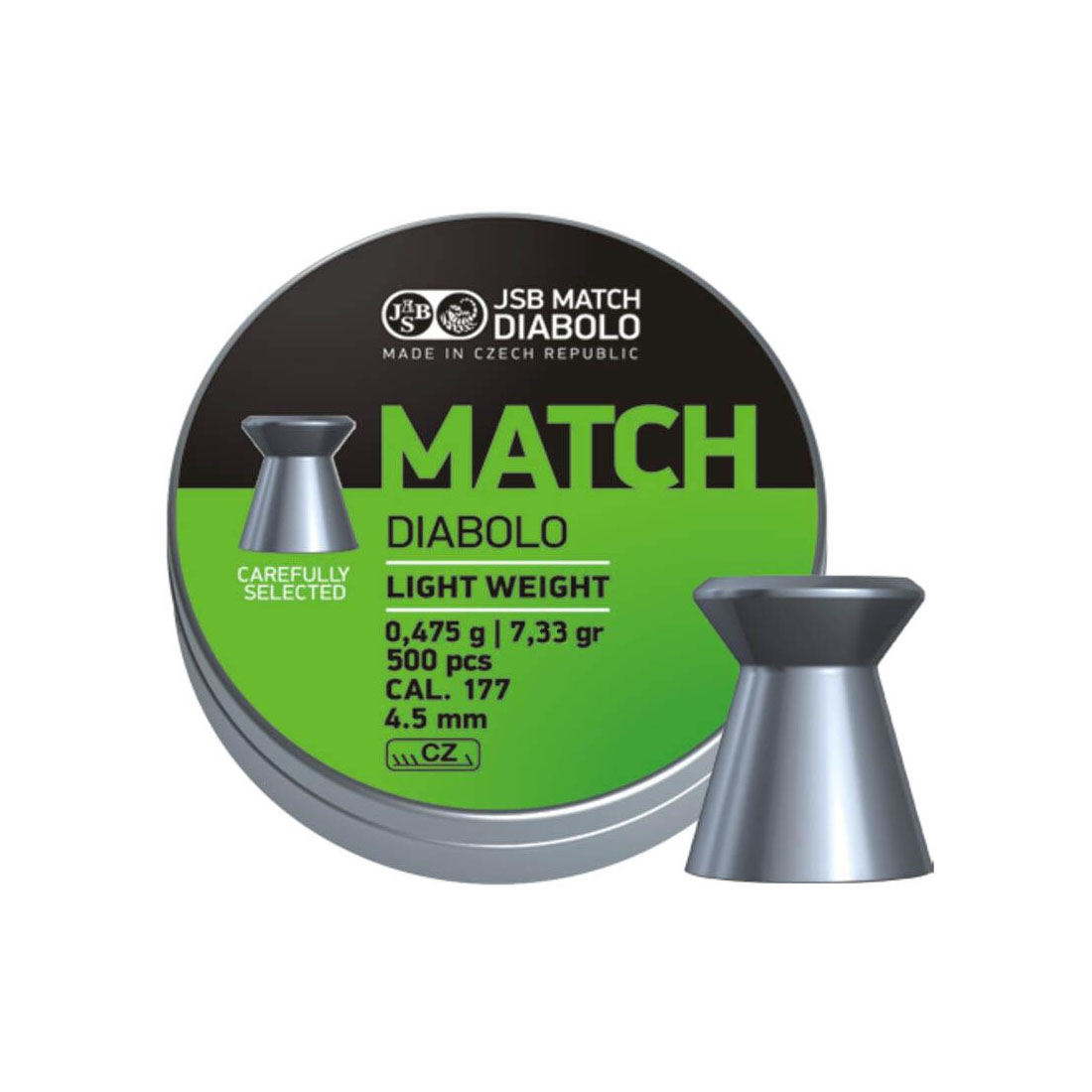 JSB Match Light 4.5 mm Diabolo Luchtbukskogels - 500 st