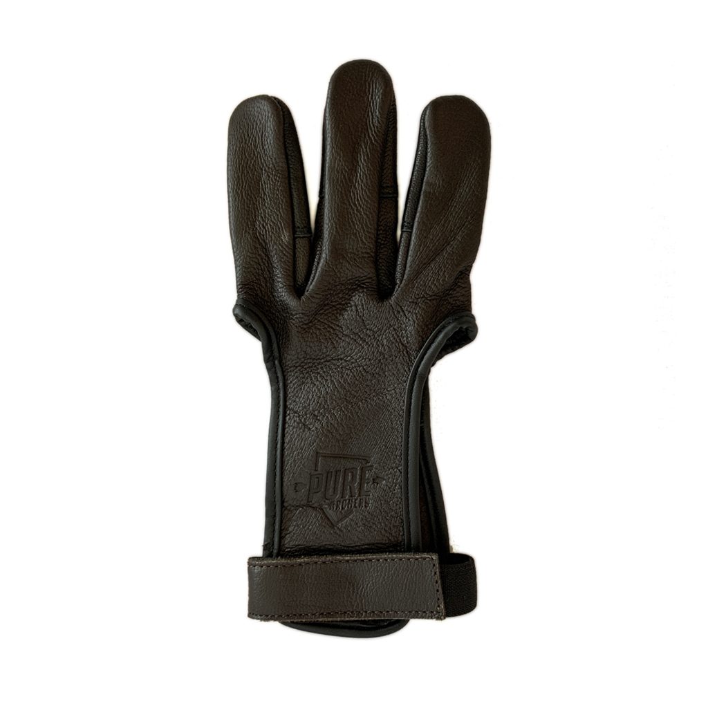 Pure Archery Shooting Glove Premium Brown