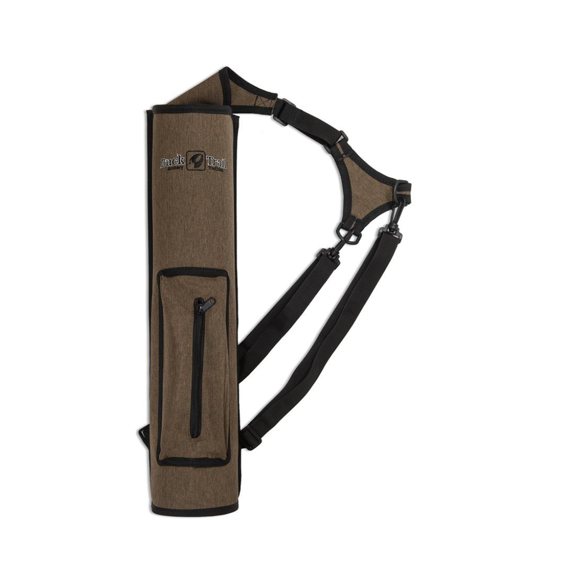 rugzak, driehoekvorm, schouderriem, zakken, bruin