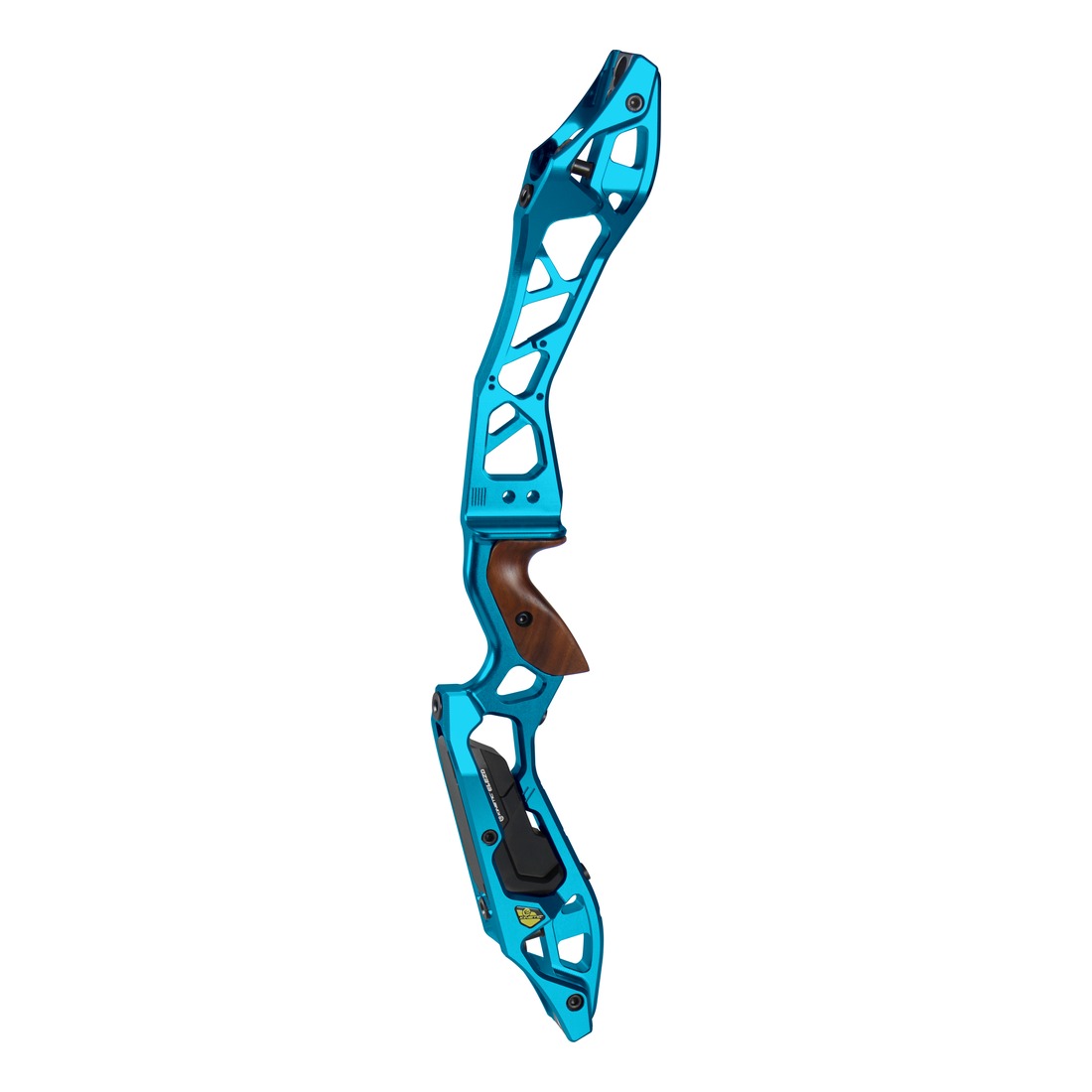 compound-bow, blauw, aluminium, verstelbaar, greep