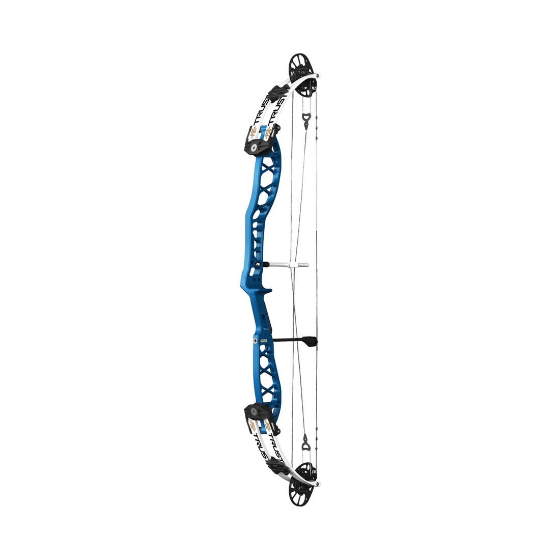 compoundboog, blauw, boogschietuitrusting, katrolsysteem, metalen frame
