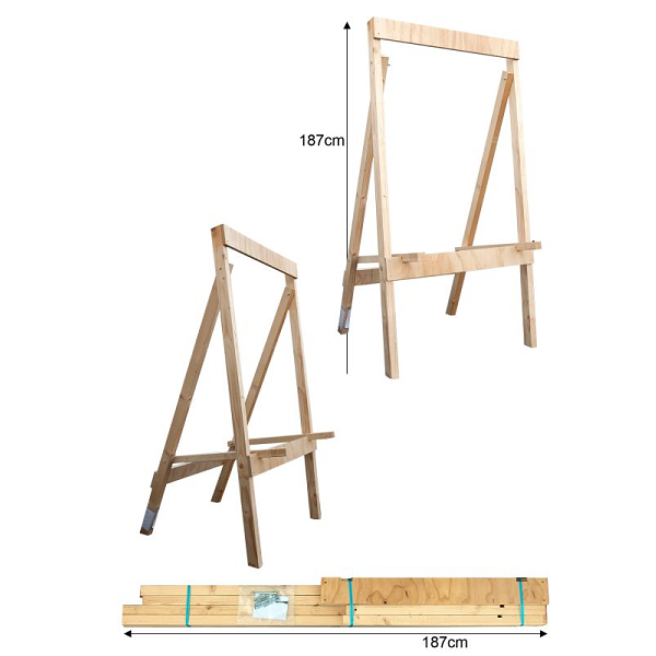 Houten Standaard voor Doelen Groot - 4 poten